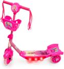 Patinete Infantil Scooter Barbie Musical Cesta Luzes 3 Rodas