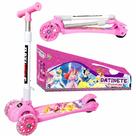 Patinete Princesas Ajuste Altura 3 Rodas Luz Freio Até 45kg