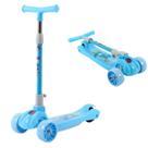Patinete Scooter Infantil Com 3 Rodas Luzes Led Dobrável Altura Ajustável Meninos e Meninas Azul e Rosa