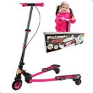 Patinete Scooter Ski Trinete Frog Rosa Articulado Até 60kg