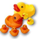 Patinho De Borracha Para Banho Kit Com 4 Unidades Pato Macio
