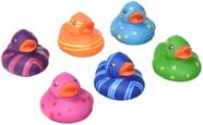 Patinhos de Borracha Multicoloridos - Pacote com 12 Unidades (2 Polegadas)