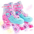 Patins 2PM SPORTS ajustáveis para meninas de 3 a 12 anos com luz
