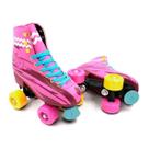 Patins 4 Rodas Roller Classico Rosa 32/33 BW020R Importway