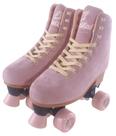 Patins 4 Rodas Rosa Camurça Califórnia 31 ao 34 Ajustável