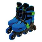Patins Ajustável 4 Rodas 2 em 1 com Acessórios Fenix Azul (34-37)