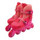 Patins Ajustável 4 Rodas 2 em 1 com Acessórios Fenix Rosa (34-37)