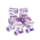 Patins De 4 Rodas Criança Menino Com Luz De Led Patins Menina Ajustável