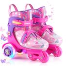 Patins de rodas para crianças ZOOBLISS com ajuste de tamanho e rodas que acendem