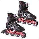 Patins Fila Skates Legacy Pro 84 Preto e Vermelho Tamanho 40,5 ABEC5