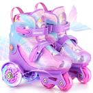 Patins In-Line Infantil ZOOBLISS Sereia Roxo com Luz Patins In-Line Infantil ZOOBLISS Sereia Roxo com Luz