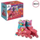 Patins In Line Piñata 38 A 41 Proteção E Capacete Fenix