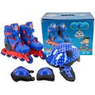 Patins Infantil 4 Rodas Menino 34-37 + Kit Proteção Premium Patins Infantil 4 Rodas Menino 34-37 + Kit Proteção Premium