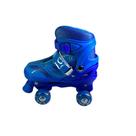 Patins Infantil Azul 4 Rodas com Iluminação LED Tamanho 31 ao 34