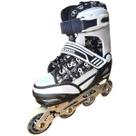 Patins Infantil Preto Sacola Transporte Estampa Metalizada