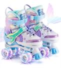 Patins Infantil Sereia Ajustável Rodas Led