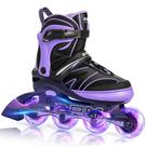 Patins Inline 2PM SPORTS Kids ajustáveis para crianças de 4 a 12 anos, roxos