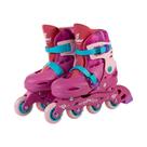 Patins Inline Ajustável 34-37 Fenix Brinquedos Rosa