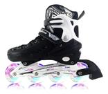Patins Inline Ajustável Com Rodas Luminosas E Rolamento Suave