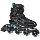 Patins Inline Feminino Roller Derby Q-84 Preto/Verde Água Tamanho 37