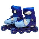 Patins Inline Infantil Unissex Com Ajuste Fácil E Com Freio Traseiro Resistente Até 50 Kg