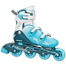 Patins Inline Roller Derby V-Tech 500 Ajustáveis Tamanho 6-9 Branco e Azul