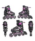Patins Inline Roller Semi Profissional Base Alumínio Abec 7