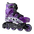 Patins inline traxart spectro roxo 72mm abec 5 + brinde