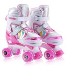 Patins Jestme Kids ajustáveis rosa para meninas e meninos Patins Jestme Kids ajustáveis rosa para meninas e meninos