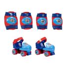 Patins Paw Patrol Junior com joelheiras e cotoveleiras, tamanho 29-34