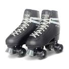 Patins Preto Quad Tamanho Regulável Roller Sport Freio Na Frente Semi Profissional