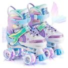 Patins Quad Sereia 4 Rodas Infantil Tamanho Ajustável Com Luz de Led + Bolsa Patins Quad Sereia 4 Rodas Infantil Tamanho Ajustável Com Luz de Led + Bolsa