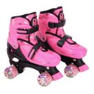 Patins Roller Ajustável com luz e Acessórios - DM Toys Patins Roller Ajustável com luz e Acessórios - DM Toys