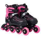 Patins Roller Inline 4 Rodas Ajustável Adulto Rodinha com Led TAMANHO:ROSA - G Patins Roller Inline 4 Rodas Ajustável Adulto Rodinha com Led TAMANHO:ROSA - G
