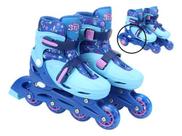 Patins Stitch Infantil 4 Rodas Roller 32 Ao 35 Kit Proteção