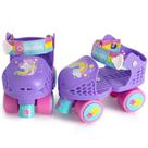 Patins SULIFEEL Kids, ajustáveis, quádruplos, unicórnio, roxos