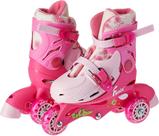 Patins Tri-Line Rosa Ajustável Tamanho 30 a 33 TL-01R Fenix