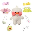 Pato de pelúcia LALAFANFAN 30cm com 8 acessórios para crianças branco amarelo Pato de pelúcia LALAFANFAN 30cm com 8 acessórios para crianças branco amarelo