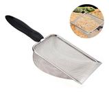 Pazinha Pa Coletora Gato Caes pegador catador fezes higiene Areia Pet Aço Inox Malha Fina