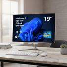 Pc All In One Ital Intel I5 8gb Ssd 256gb Windows 11 Branco Completo Monitor Tela 19 Pol Webcam Wifi Bluetooth Bivolt Kit Teclado Mouse