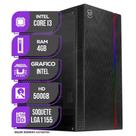 PC Computador CPU, Intel Core i3, 4GB De Memória Ram, HD 500GB