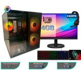 Pc Computador Gamer I7 4 16gb Ssd 1tb Monitor 23 Placa 4gb