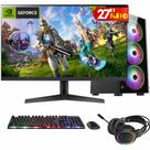 PC Gamer 2Eletro Player - Intel Core i7, 16GB RAM, Placa de vídeo GeForce 4GB, SSD 512GB, Fonte 500W, Monitor 27" Full HD, Kit Gamer -PG2E-LED1104PL