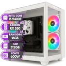 PC Gamer BluePC RUSH - Intel Core i5 9400F 16GB DDR4 Radeon RX 550 4GB SSD 512GB Branco - PGBP-RUS1039