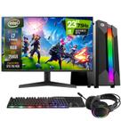 PC Gamer Completo 2Eletro Go, Intel Core i7, 16GB RAM, Geforce GTX 4GB, SSD 256GB, 500W 80 Plus, Monitor 23" Full HD 75Hz, Kit Gamer com Headset - PG2E-RGB1027GO