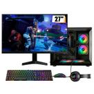 PC Gamer Completo AMD Ryzen 5 5600GT, 32GB DDR4, Radeon Vega, SSD 512GB NVMe, Monitor 27" , Gabinete aquário preto 5 fans - BluePC LUMINI PGBP-LUM119