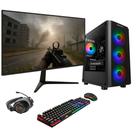 PC Gamer Completo BluePC FRAG, AMD Ryzen 5 5600X, Radeon RX 580 8GB, B450, 16GB DDR4, SSD 512GB NVMe, Monitor 23" 75Hz, Kit Gamer - PGBP-FRA167