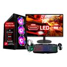 Pc Gamer Fácil Completo Intel I5 (6ª Geração) 8gb Rx 550 4gb Ssd 240gb Monitor 19" Kit Gamer Teclado Mouse Headset