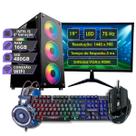 PC Gamer MRP Informática Completo Processador Intel Core I5 6ª Geração 16gb SSD 480gb Fonte 500W Windows 10 Monitor 19 LED