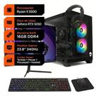 PC Gamer Soldier, AMD Ryzen 5 5500, NVIDIA RTX 5050, 16GB DDR4, SSD 480GB + Monitor Superframe 240Hz + Combo Gamer